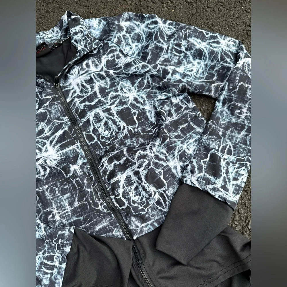 Women SPYDER Sport Black/Gray Layered Jacket Size Small Active Sport‎ Athletic